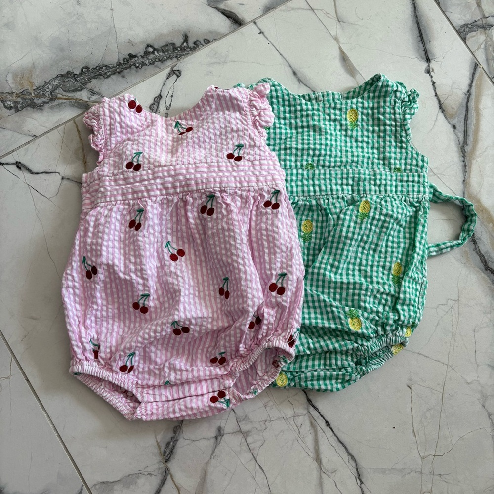 Classic Prep Gingham Bubble Rompers